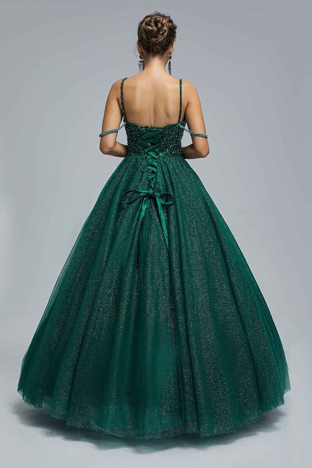 BMbride Women's Beading Sweetheart Ball Gown Tulle Layed Long Quinceanera Dress-BMbridal.UK