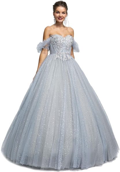 BMbride Women's Beading Sweetheart Ball Gown Tulle Layed Long Quinceanera Dress-BMbridal.UK