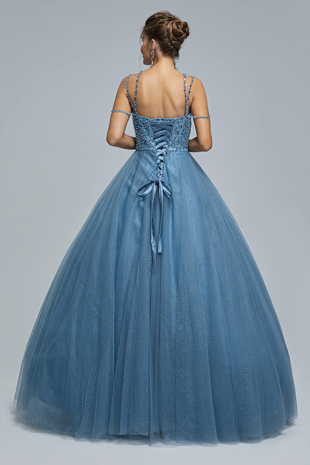 BMbride Women's Beading Sweetheart Ball Gown Tulle Layed Long Quinceanera Dress-BMbridal.UK