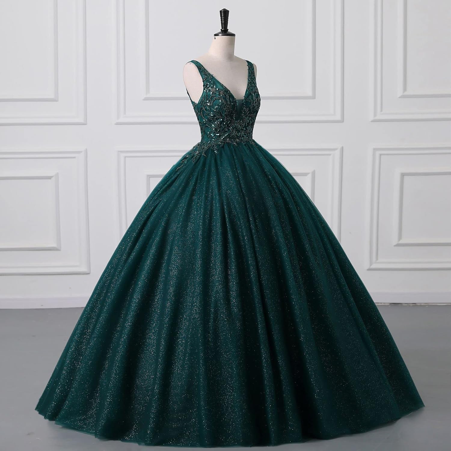 BMbride Women's Beading Sweetheart Ball Gown Tulle Layed Long Quinceanera Dress-BMbridal.UK