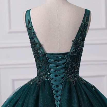 BMbride Women's Beading Sweetheart Ball Gown Tulle Layed Long Quinceanera Dress-BMbridal.UK