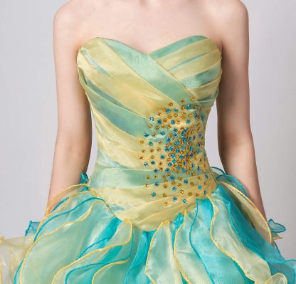 BMbride Women's Beading Sweetheart Ball Gown Tulle Layed Long Quinceanera Dress-BMbridal.UK