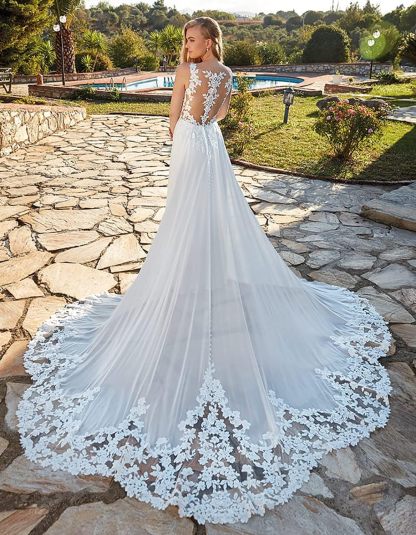Lace Appliqued Wedding Dresses for Bride 2025 Beach Wedding Bridal Gowns for Women SE002-BMbridal.UK