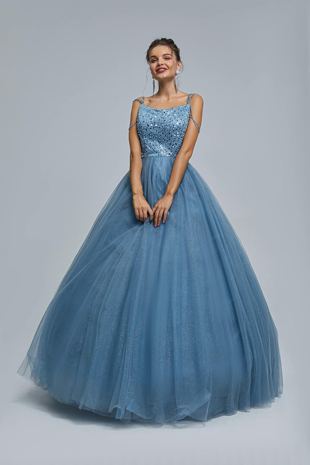 BMbride Women's Beading Sweetheart Ball Gown Tulle Layed Long Quinceanera Dress-BMbridal.UK