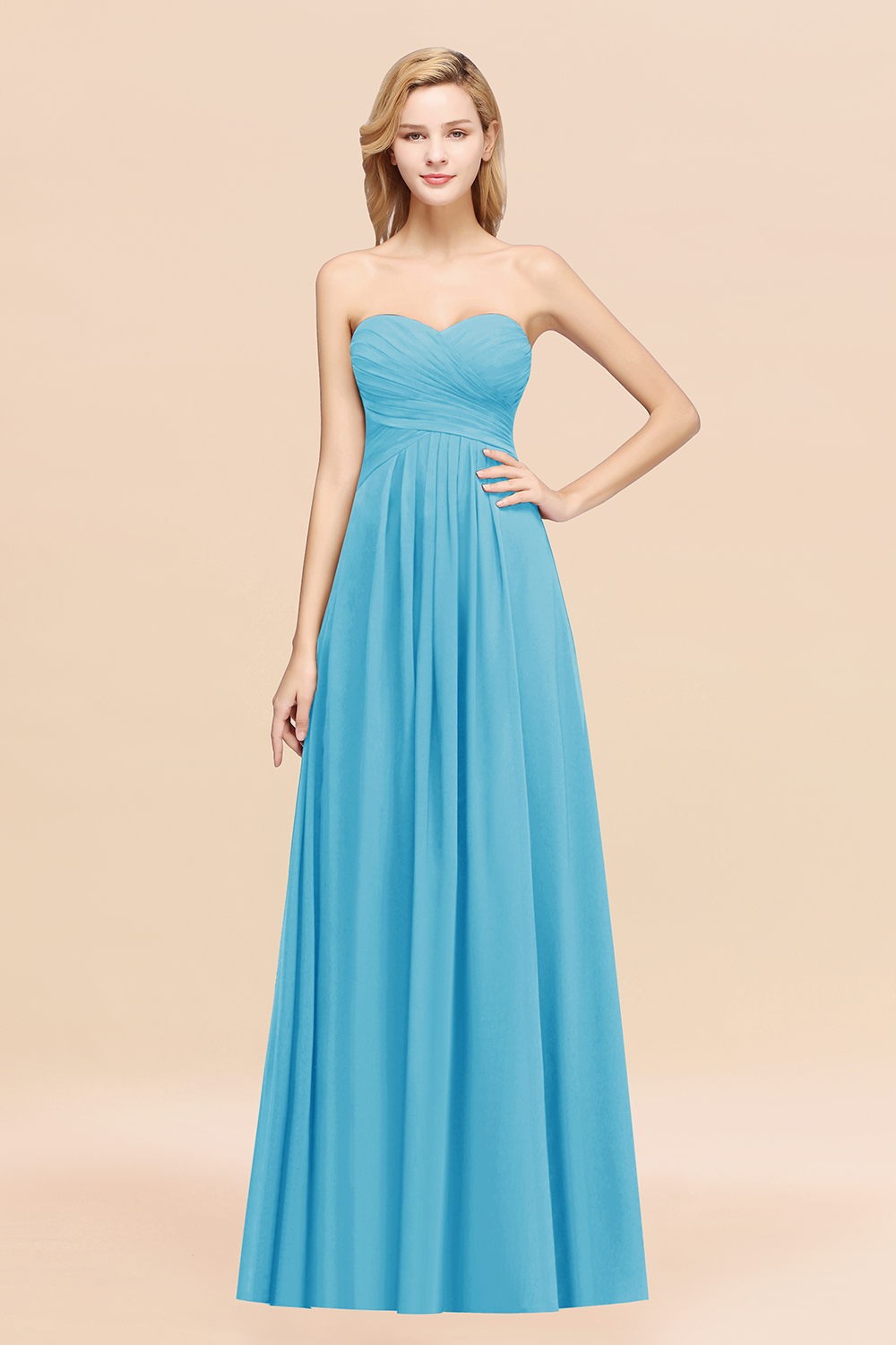 BMbridal Vintage Sweetheart Long Grape Affordable Bridesmaid Dresses Online-BMbridal