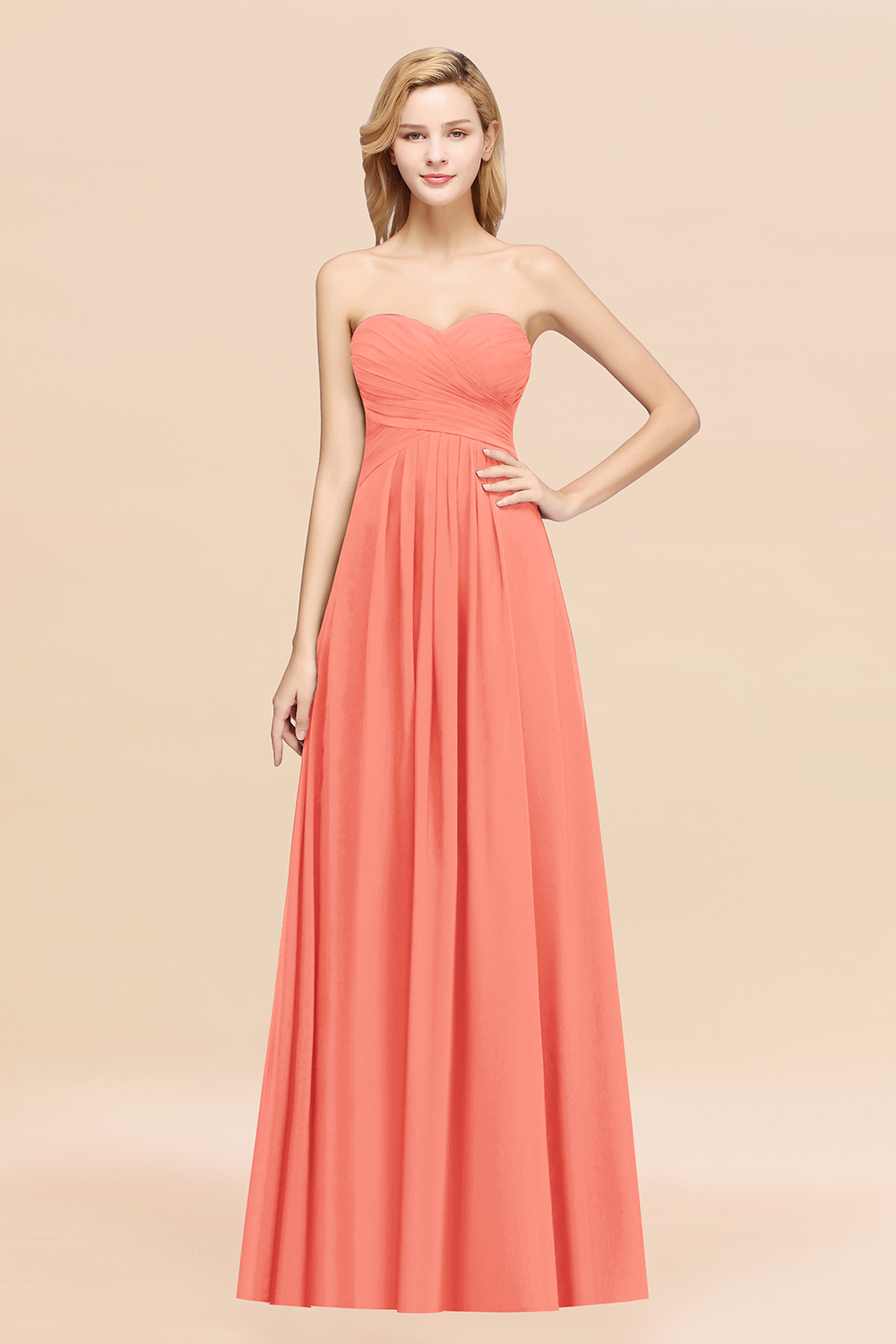 BMbridal Vintage Sweetheart Long Grape Affordable Bridesmaid Dresses Online-BMbridal