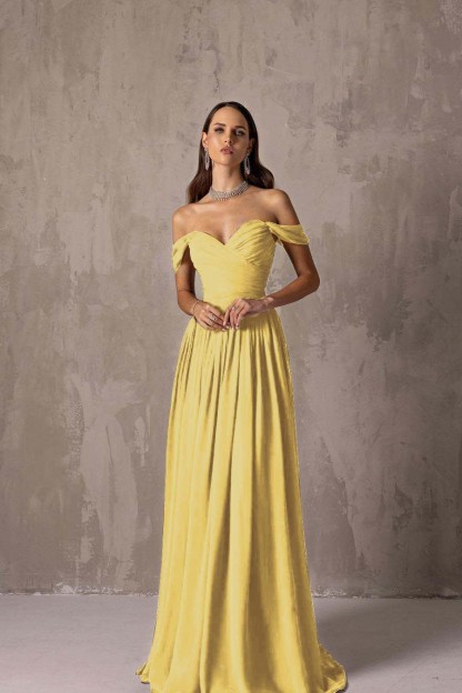 Off the Shoulder Strapless Sleeveless Long Prom Dress With Ruffles