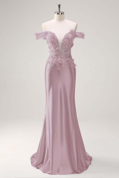 Strapless Sleeveless Long Mermaid Prom Dress With Appliques Pleated