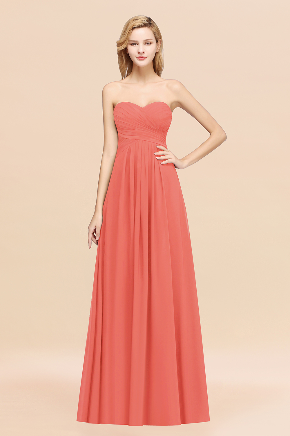 BMbridal Vintage Sweetheart Long Grape Affordable Bridesmaid Dresses Online-BMbridal