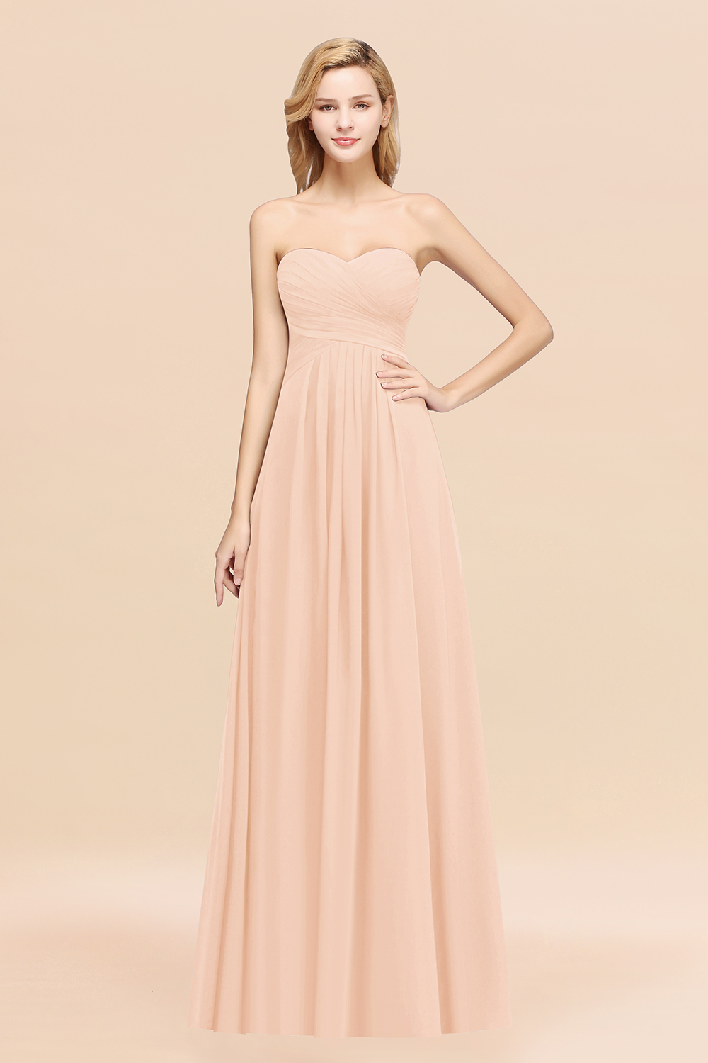 BMbridal Vintage Sweetheart Long Grape Affordable Bridesmaid Dresses Online-BMbridal