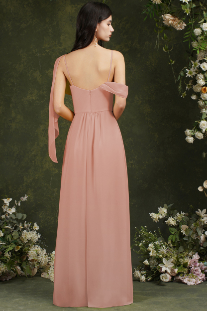 Bmbridal Bridesmaid Dress Side Split Long Chiffon-BMbridal