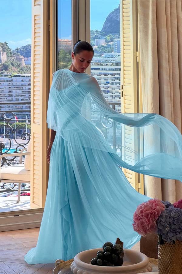 Strapless Sleeveless Long A Line Prom Dress With Pleated Tulle