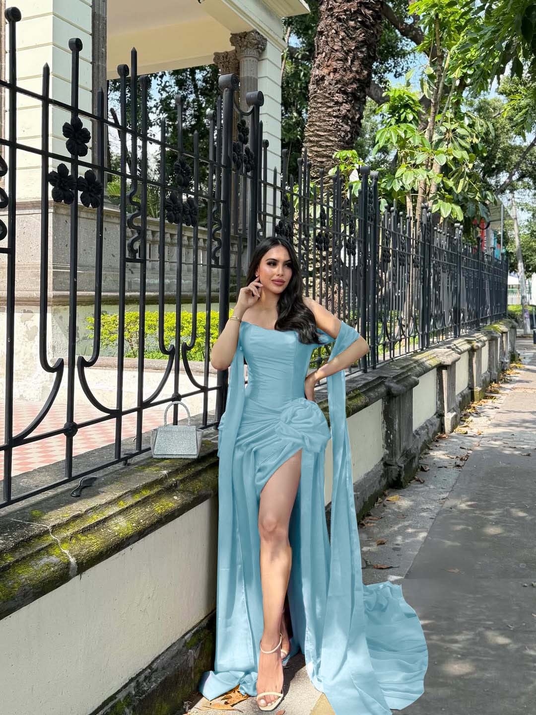 Strapless Sleeveless Long Mermaid Prom Dress With Split Pleated