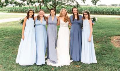 BMbridal Convertible Dusty Blue Spandex Bridesmaid Dress One Size-BMbridal