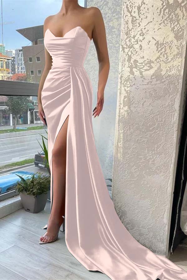 Classy Sweetheart Jade Mermaid Prom Dress Long With Split Ruffles