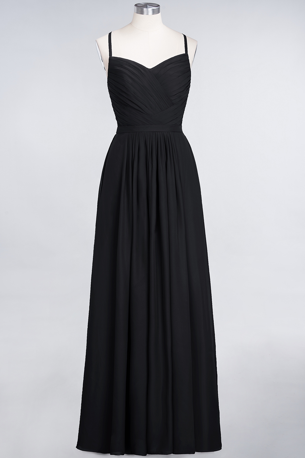 BMbridal Glamorous Spaghetti Straps Sweetheart Ruffle Chiffon Bridesmaid Dress Online-BMbridal