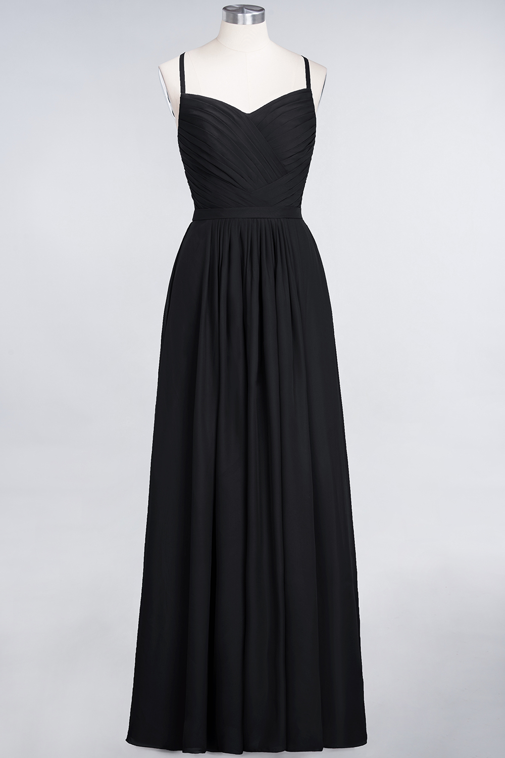 BMbridal Glamorous Spaghetti Straps Sweetheart Ruffle Chiffon Bridesmaid Dress Online-BMbridal