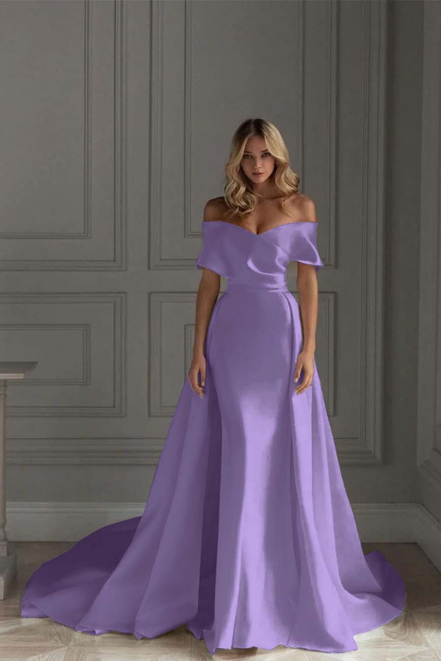 Off the Shoulder Strapless Sleeveless Long Prom Dress With Ruffles