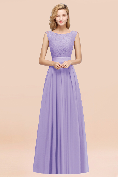 BMbridal Vintage Sleeveless Lace Bridesmaid Dresses Affordable Chiffon Wedding Party Dress Online-BMbridal