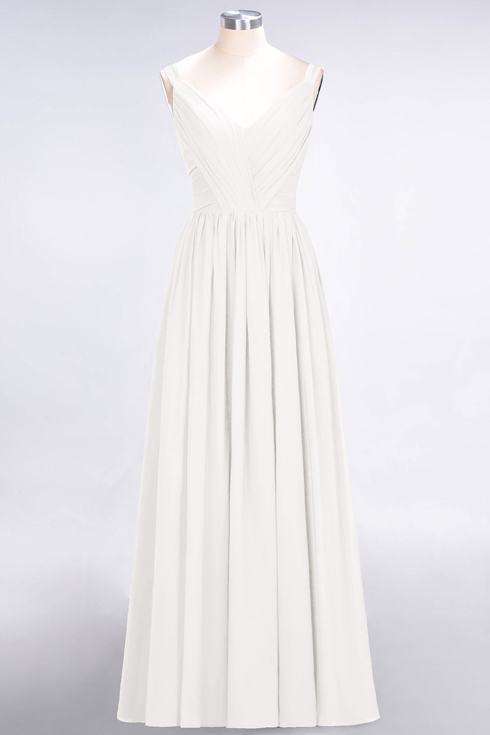 BMbridal Chic V-Neck Straps Ruffle Burgundy Bridesmaid Dresses with Bow Sash-BMbridal