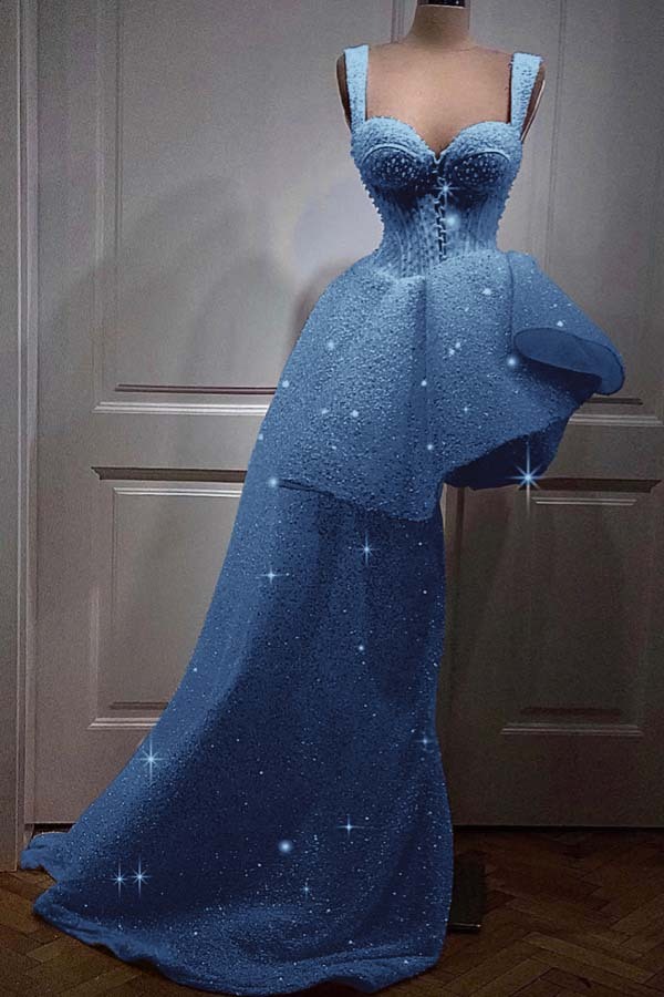 Spaghetti Strap Sweetheart Sleeveless Short Prom Dress With Sequins