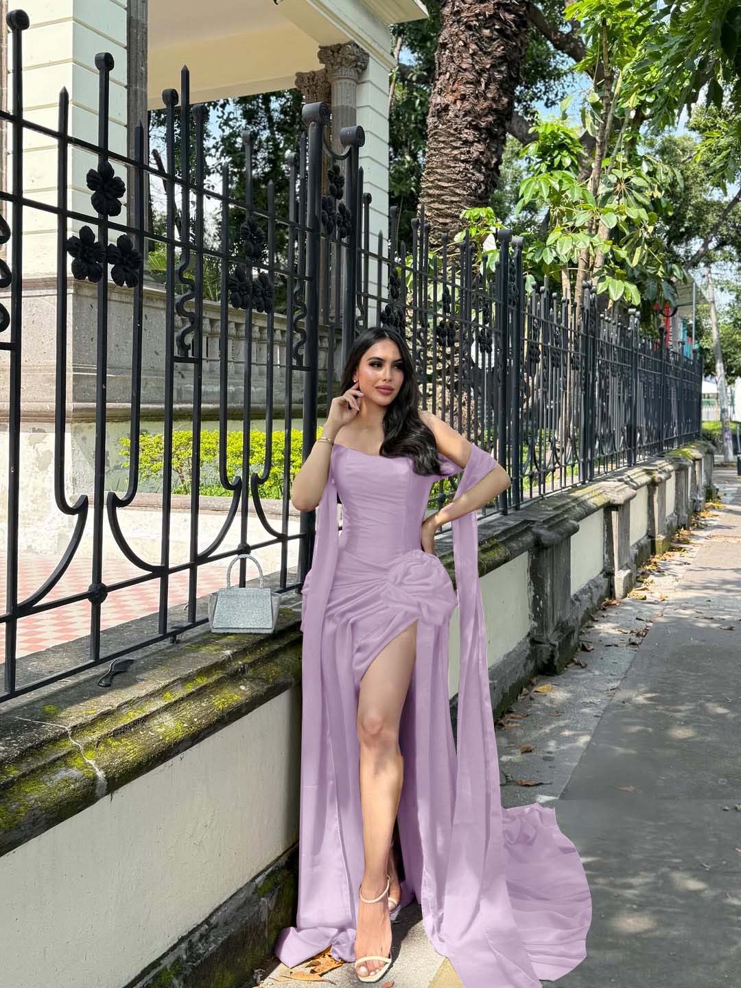 Strapless Sleeveless Long Mermaid Prom Dress With Split Pleated