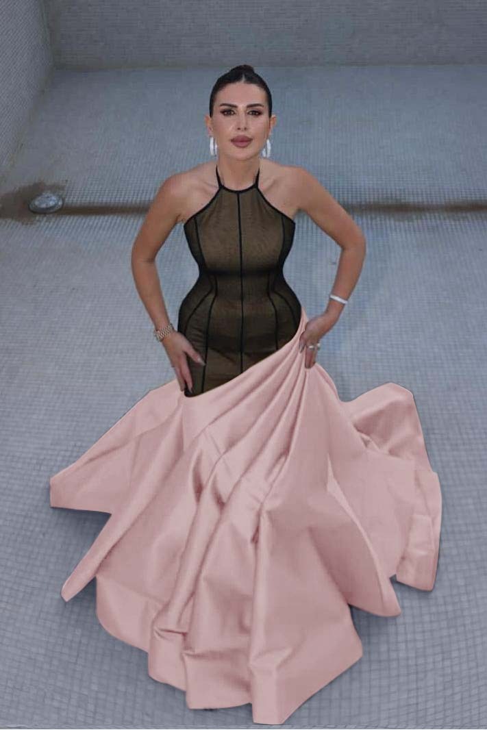 Stunning Halter Sleeveless Long Mermaid Prom Dress With Pleated