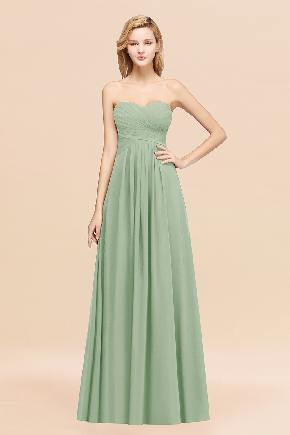BMbridal Vintage Sweetheart Long Grape Affordable Bridesmaid Dresses Online-BMbridal