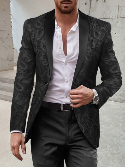 Single-Button Disco Suit For Men In A Standard Fit Two-Piece Set