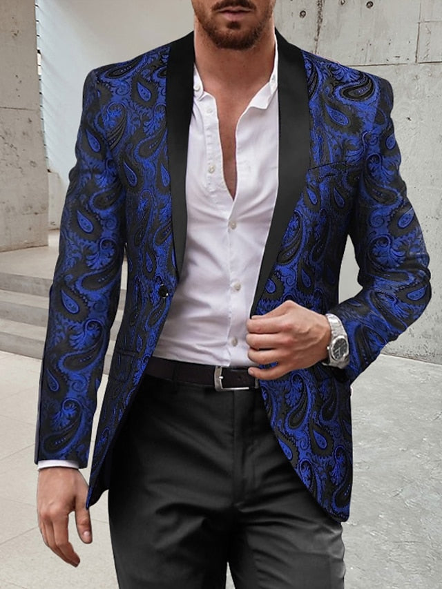 Single-Button Disco Suit For Men In A Standard Fit Two-Piece Set