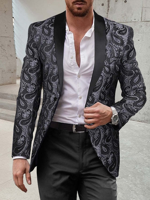 Single-Button Disco Suit For Men In A Standard Fit Two-Piece Set
