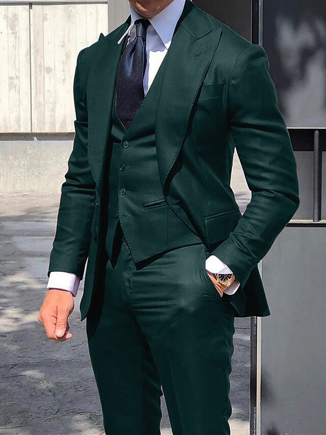 Single-Button Tailored Men's Wedding Suit In Three Pieces