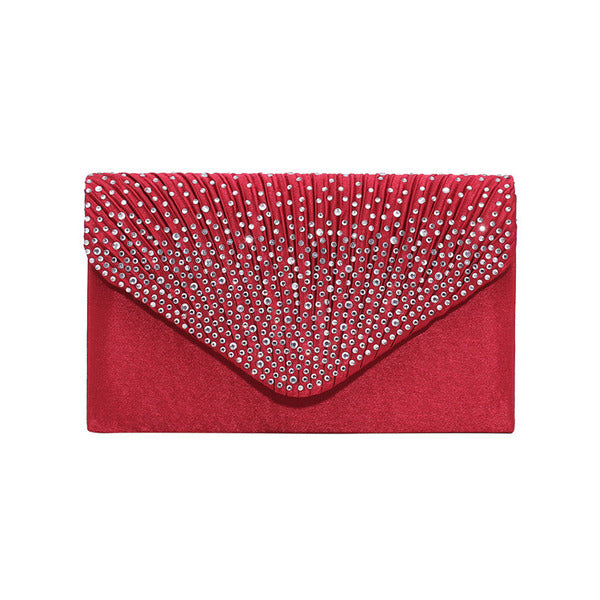 Envelope Clutch Bags with Crystal Rhinestones
