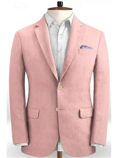 Two-Button Single-Breasted Tailored Wedding Suit For Men 2-Piece Set