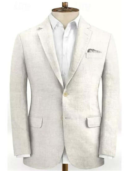 Two-Button Single-Breasted Tailored Wedding Suit For Men 2-Piece Set