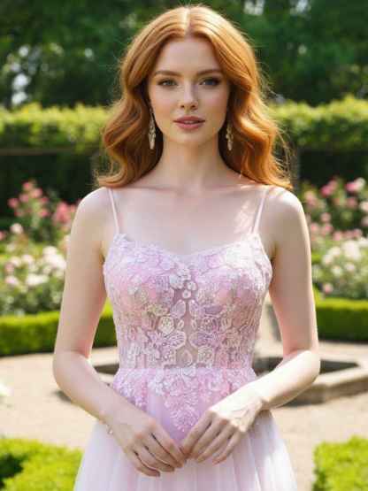 Enchanting Tulle A-Line Prom Dress with Floral Embroidered Bodice