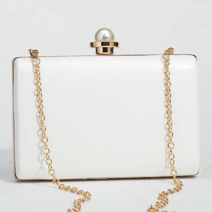 Unique Imitation Pearl Flower Clutch