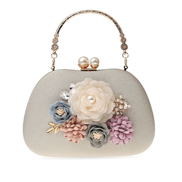 Elegant and Charming Floral Clutch Bag, Pretty and Refined