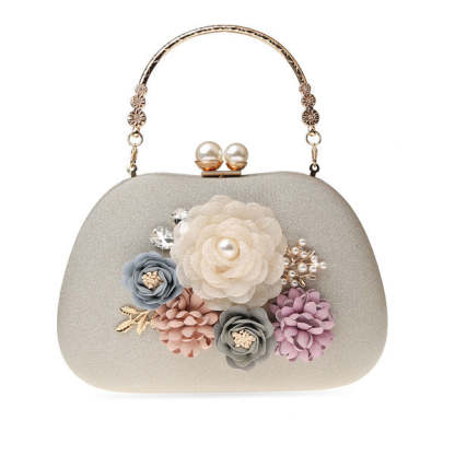 Elegant and Charming Floral Clutch Bag, Pretty and Refined