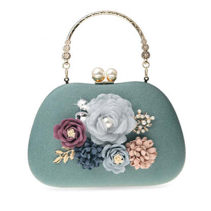 Elegant and Charming Floral Clutch Bag, Pretty and Refined