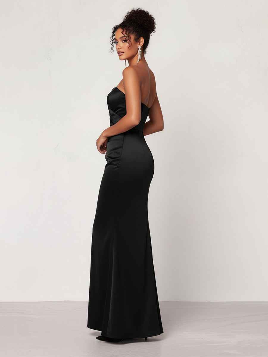 Glamorous Ruched Bodice Mermaid Formal Gown