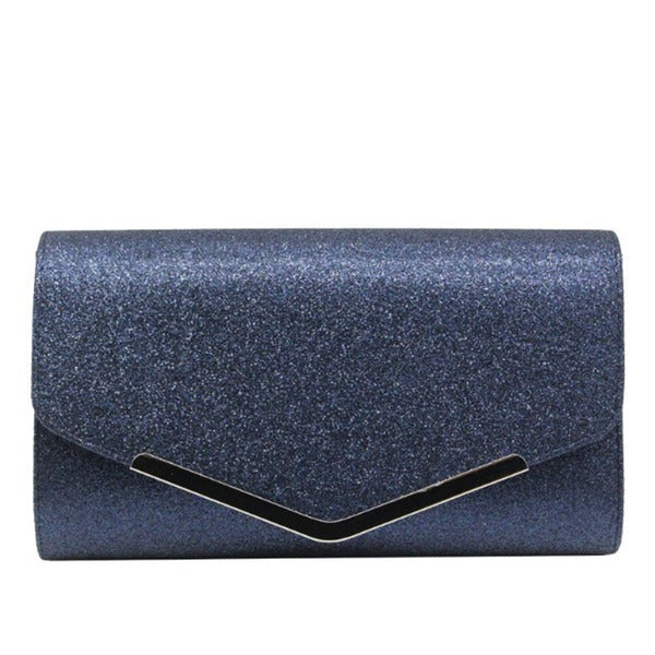 Metal-Edged Clutch Bags with Glitter Envelopes