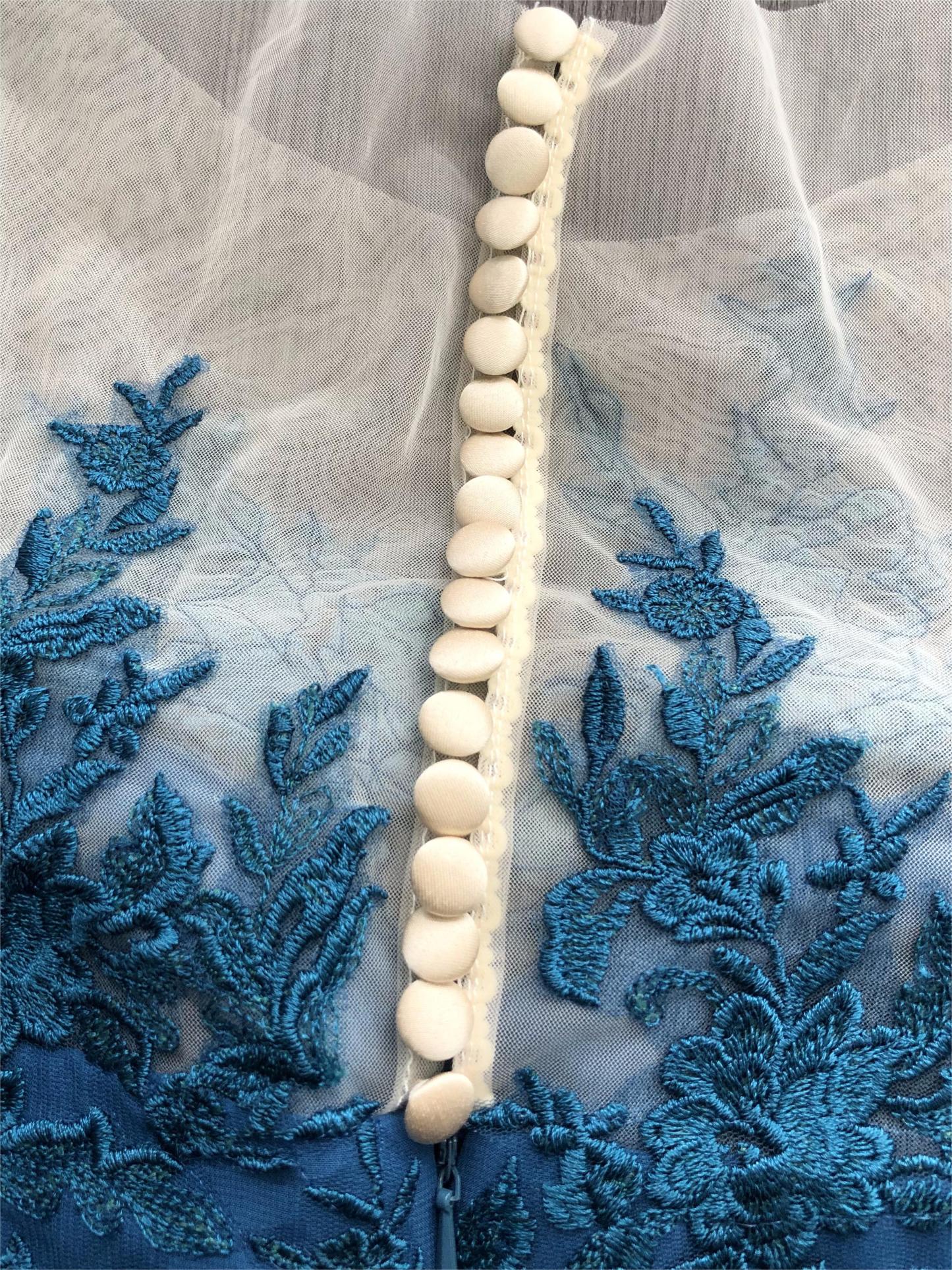 Princess Jewel Neck A-Line Floor-Length Mother of the Bride Pantsuit with Applique and 3/4 Sleeves