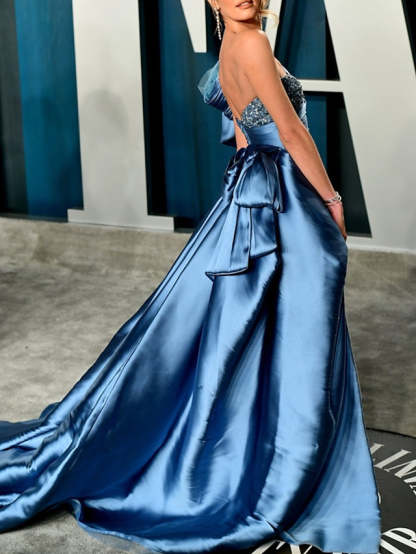 One-Shoulder Asymmetrical A-Line Prom Dresses in Princess Style