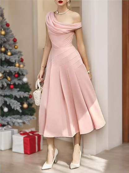 Sleeveless Tea-Length A-Line/Princess Wedding Guest Dresses