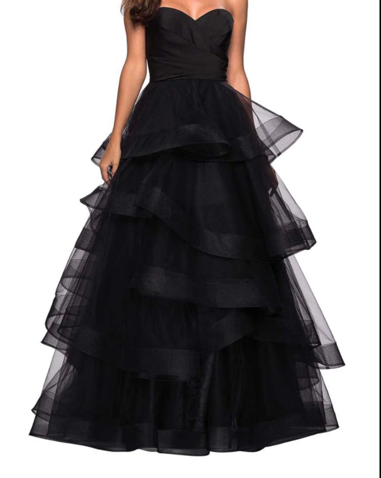 Sweetheart A-Line Prom Dress with Ruffles for Evening Events