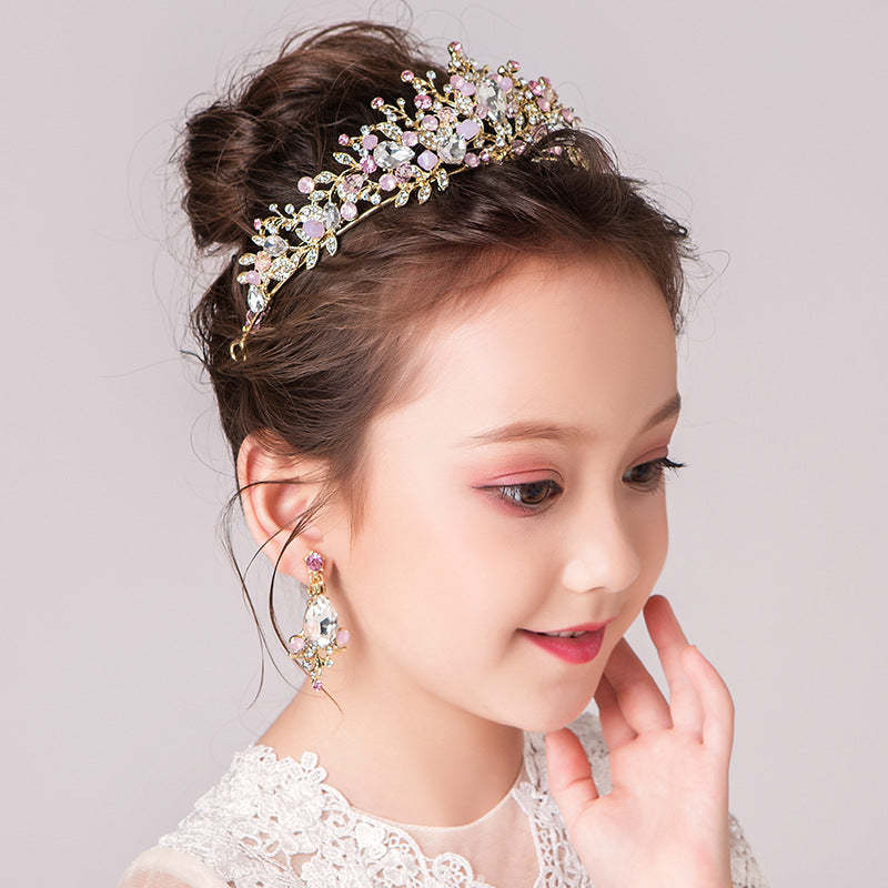 Vintage Rhinestone Princess Crown for Kids