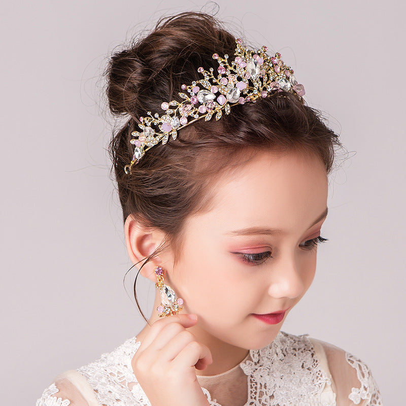 Vintage Rhinestone Princess Crown for Kids