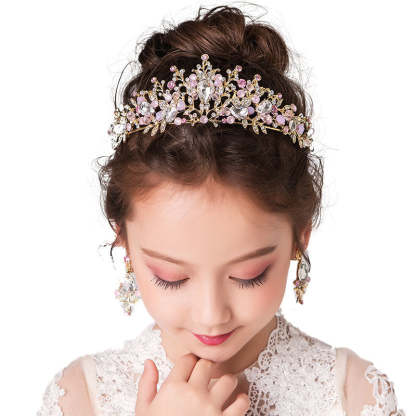 Vintage Rhinestone Princess Crown for Kids