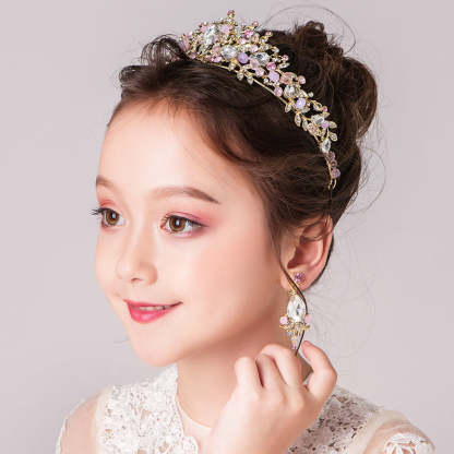Vintage Rhinestone Princess Crown for Kids